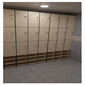 HPL Three 3-Tier Locker with Shoe Rack