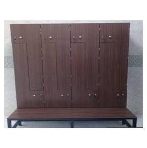 HPL Z-Type Locker with Integrated Bench